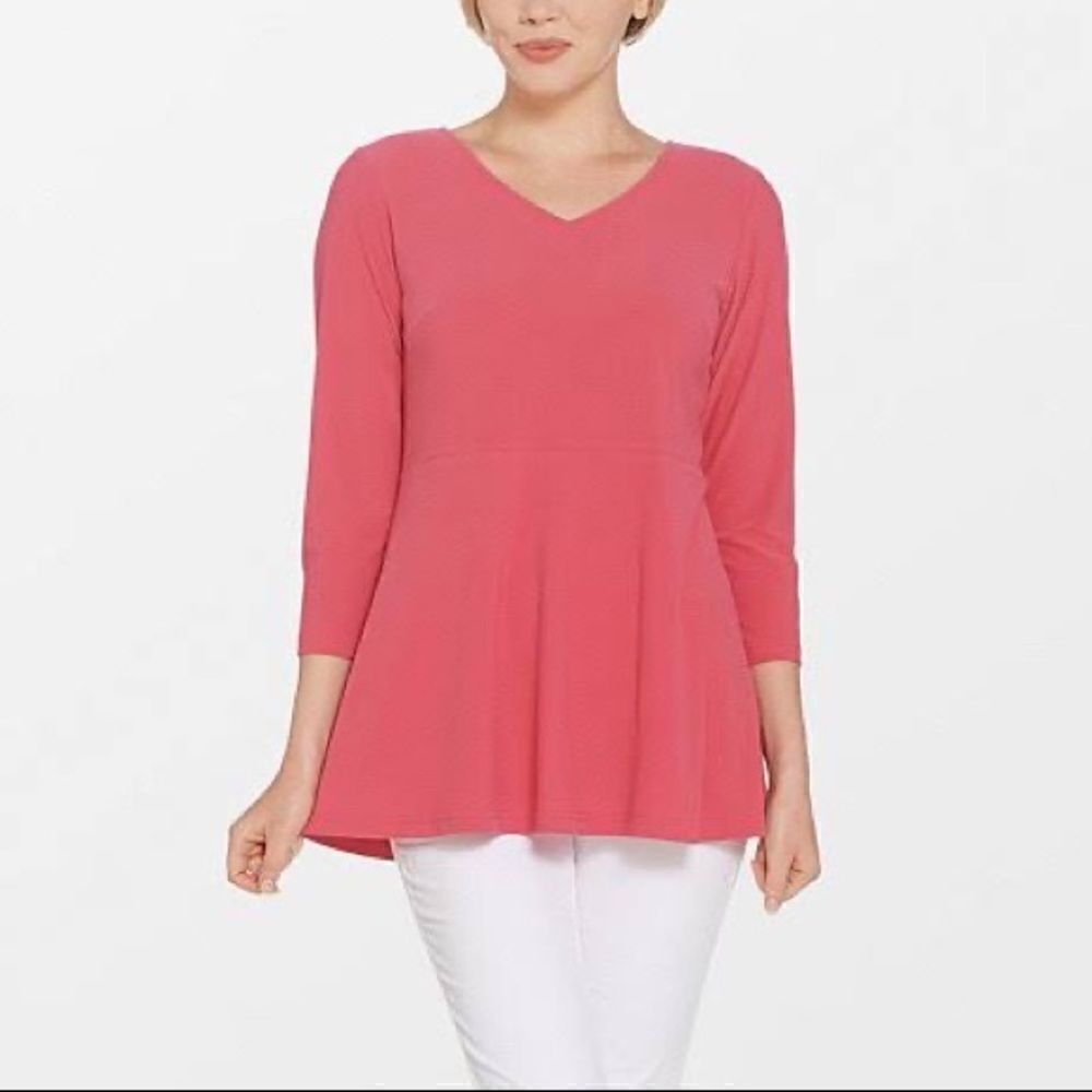 Linea Louis Dell'Olio Moss Crepe Peplum Detail Top